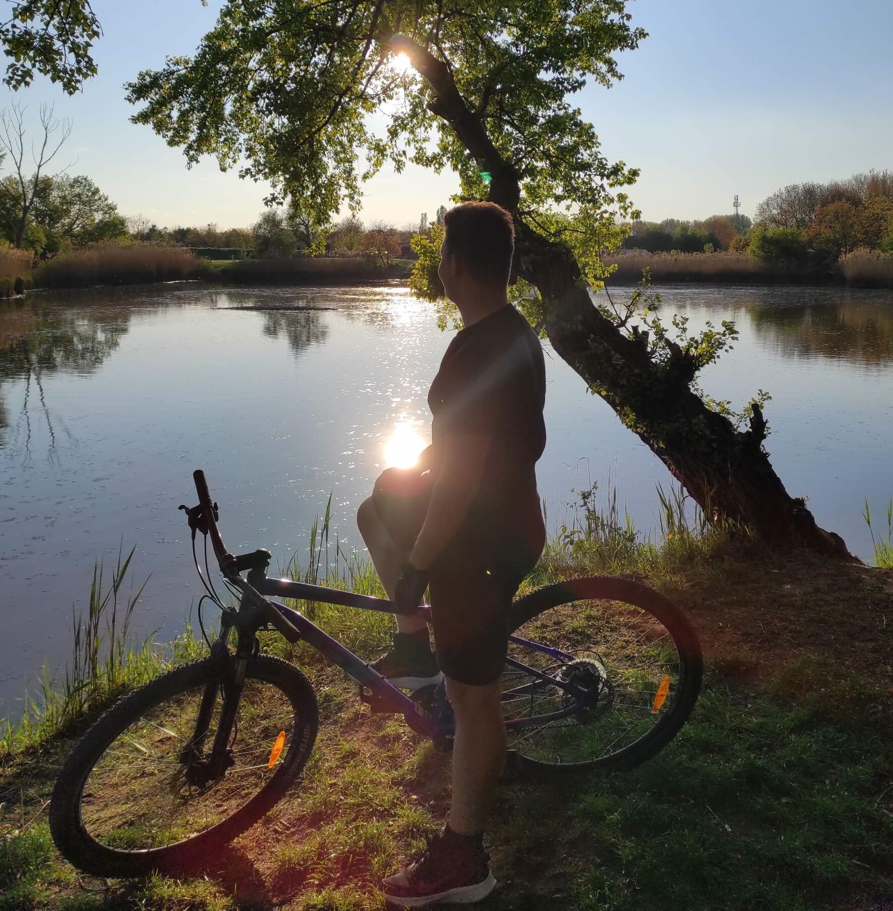 Radek bike riding.